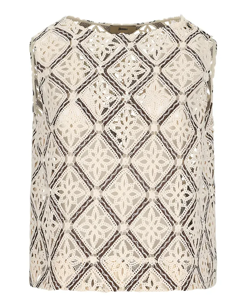 Herno crotchet sleeveless top - Nude Nude