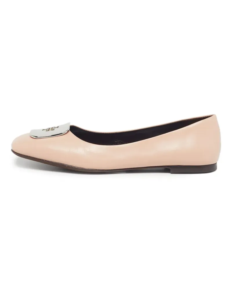 Tory Burch Georgia Ballerinas mit Logo-Schild - Nude Nude