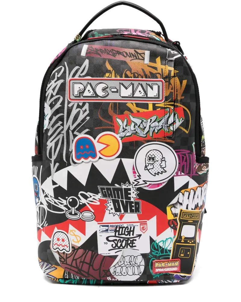 Sprayground Rucksack mit Graffiti-Print - Schwarz Schwarz
