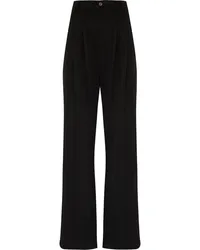 Reformation Mason High-Waist-Hose mit weitem Bein Schwarz