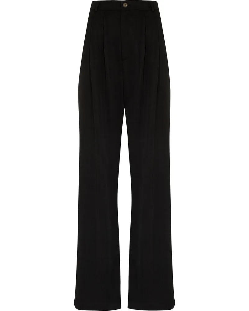 Reformation Mason High-Waist-Hose mit weitem Bein - Schwarz Schwarz