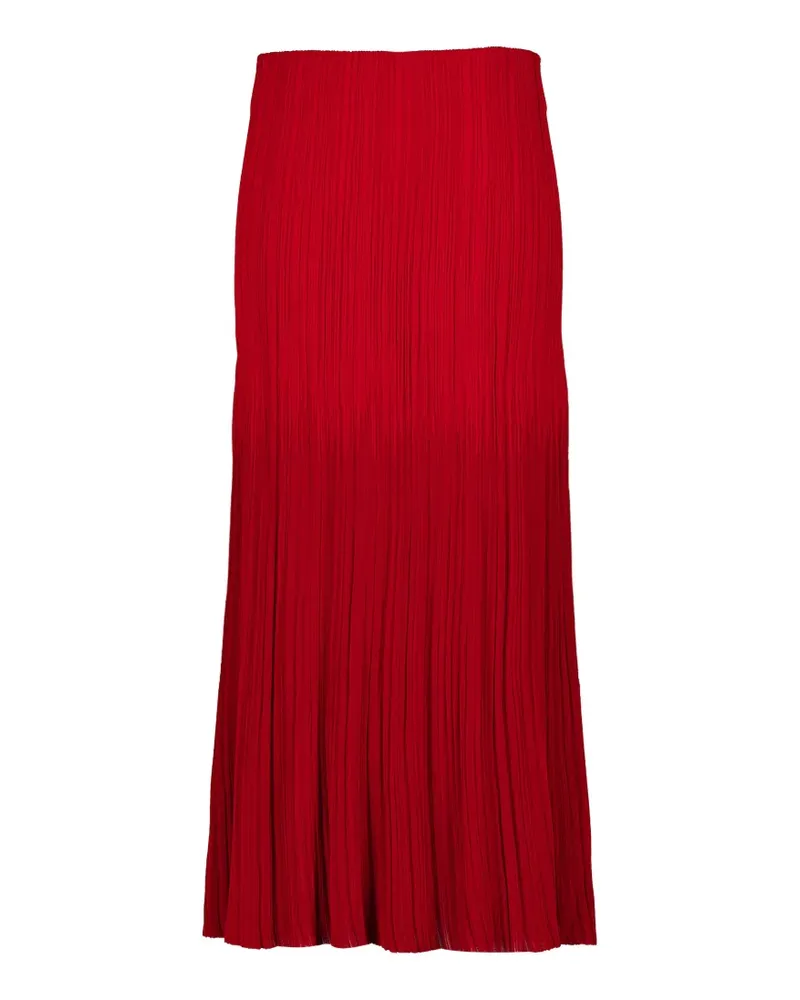 Balmain Midirock mit Falten - Rot Rot