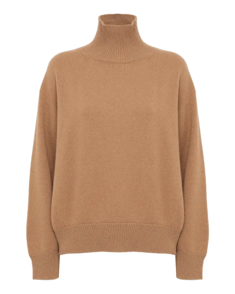 Laneus Kastiger Rollkragenpullover - Nude Nude