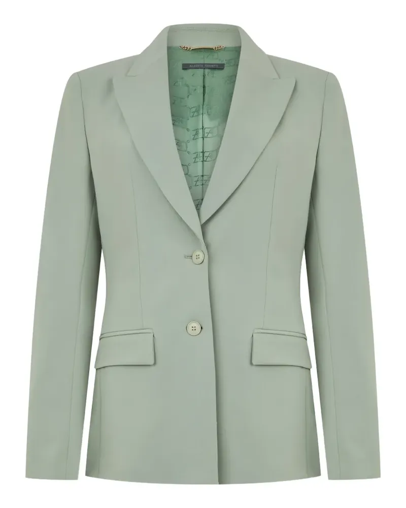 Alberta Ferretti single-breasted flap-pocket blazer - Grün Grün
