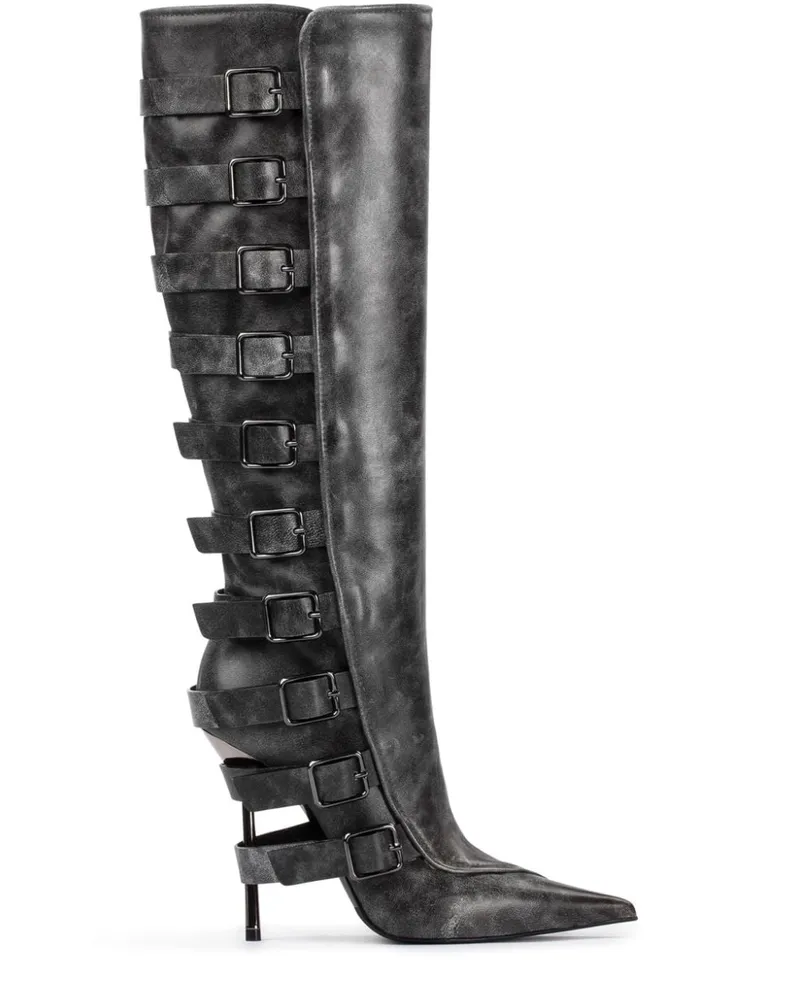 Le Silla Stiefel mit Schnalle 120mm - Schwarz Schwarz
