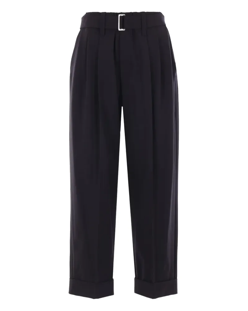 Brunello Cucinelli Plissierte Hose mit Gürtel - Schwarz Schwarz
