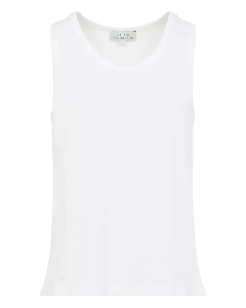 Studio Nicholson ribbed T-shirt - Weiß Weiß