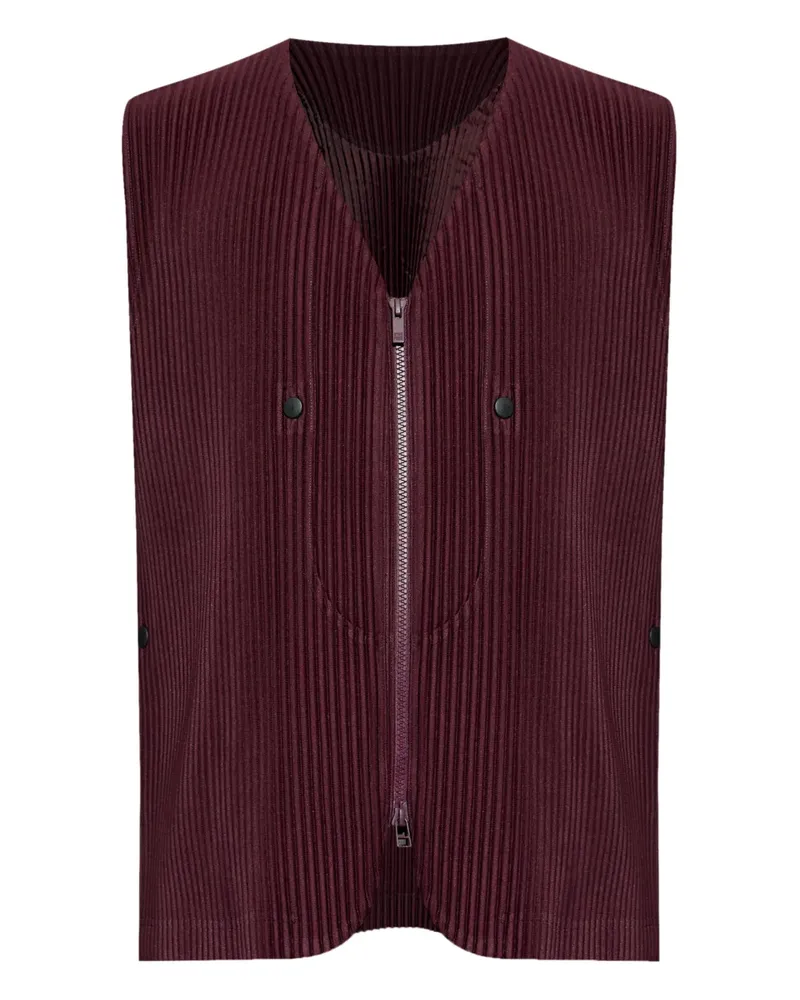 Issey Miyake Quarry pleated zip-up gilet - Violett Violett