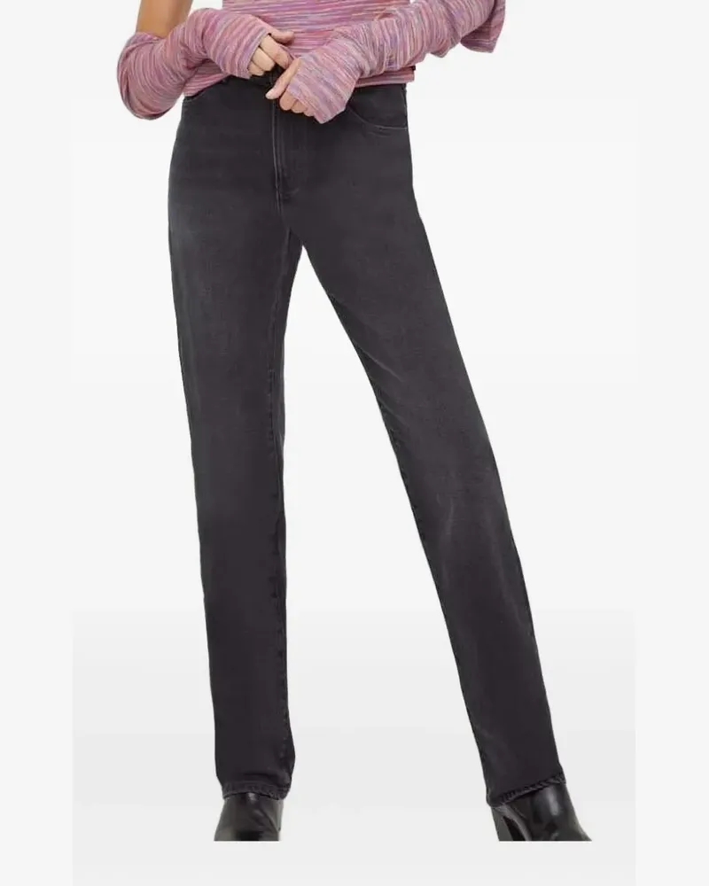 G-STAR RAW Gerade Jeans mit hohem Bund - Grau Grau