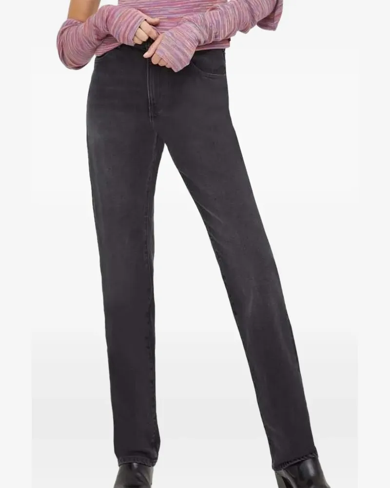 G-STAR RAW Gerade Jeans mit hohem Bund - Grau Grau