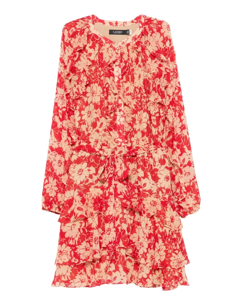Ralph Lauren floral-print ruffled dress - Rot Rot
