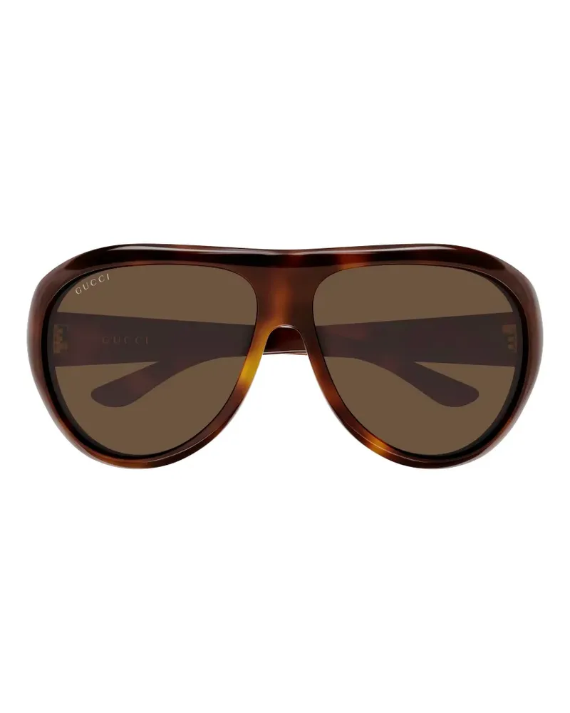Gucci Sonnenbrille in Schildpattoptik - Braun Braun