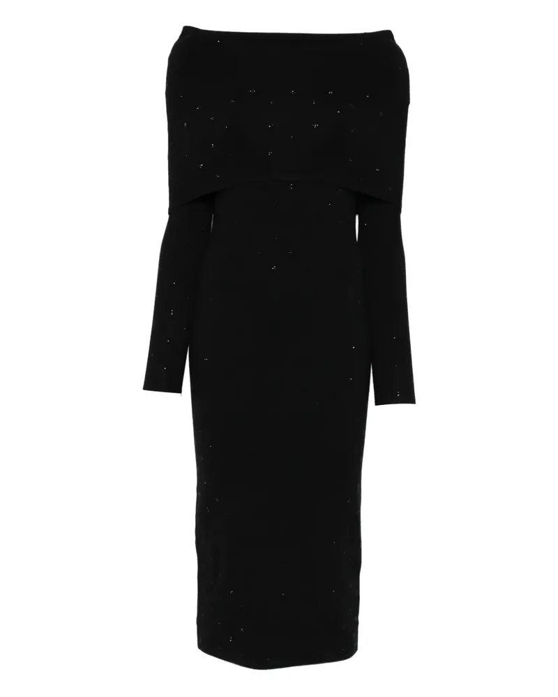 Max Mara Madatti knitted embellished maxi dress - Schwarz Schwarz