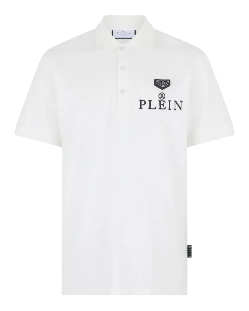Philipp Plein logo-embroidery polo T-shirt - Weiß Weiß