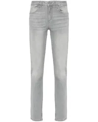 Liu Jo Bottom-Up Slim-Fit-Jeans Grau