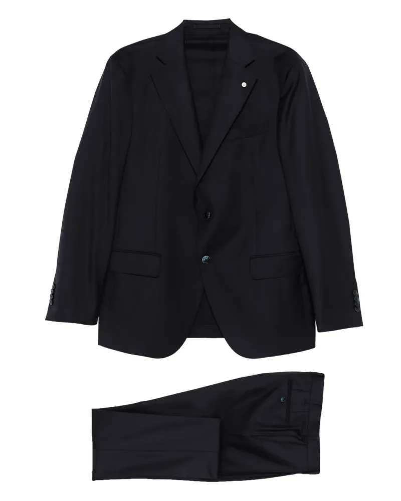 Luigi Bianchi Mantova Einreihiger Anzug - Blau Blau