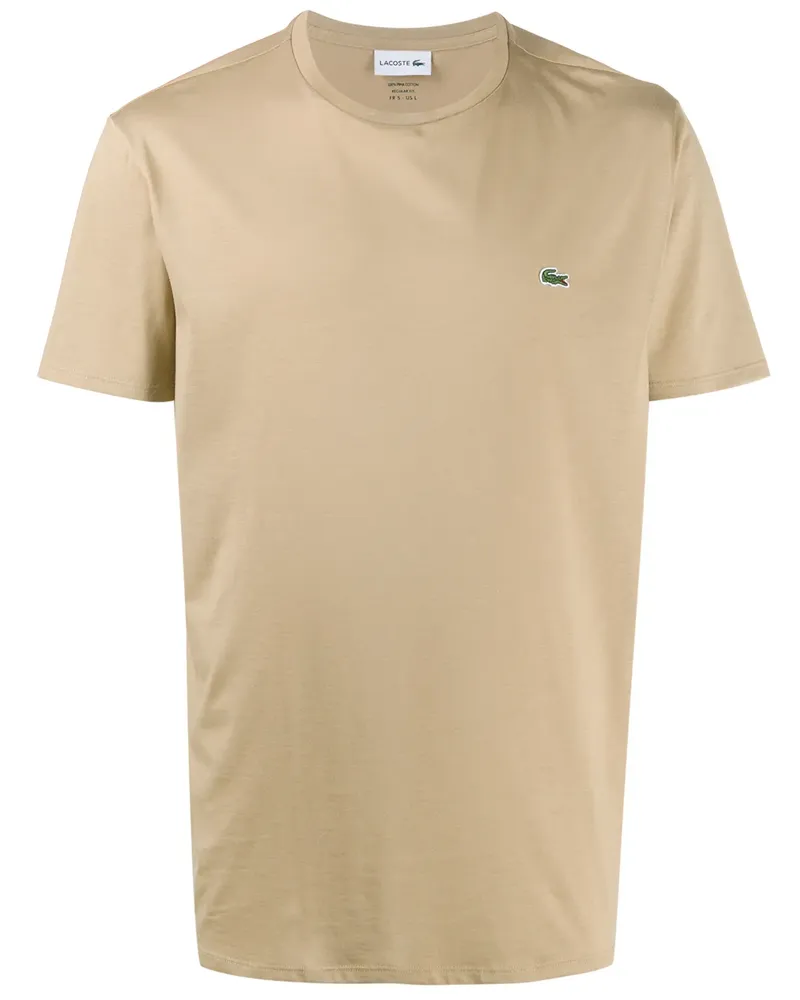 Lacoste T-Shirt mit Logo-Stickerei - Nude Nude