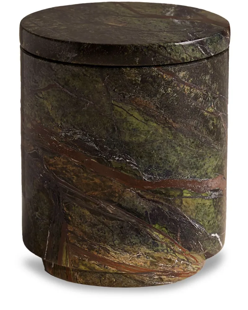 Soho Home Leather & Oud Forest Green Marble Kerze (250g) - Grün Grün