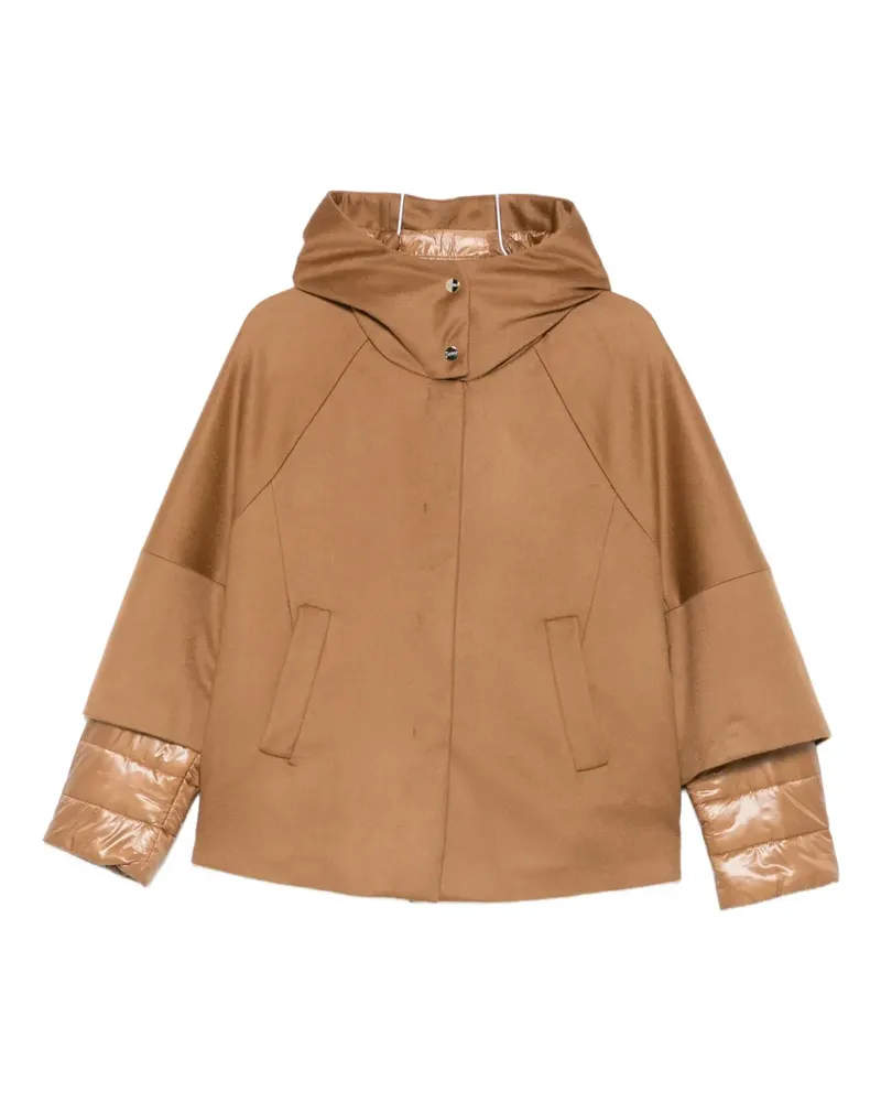 Herno hooded panelled jacket - Braun Braun