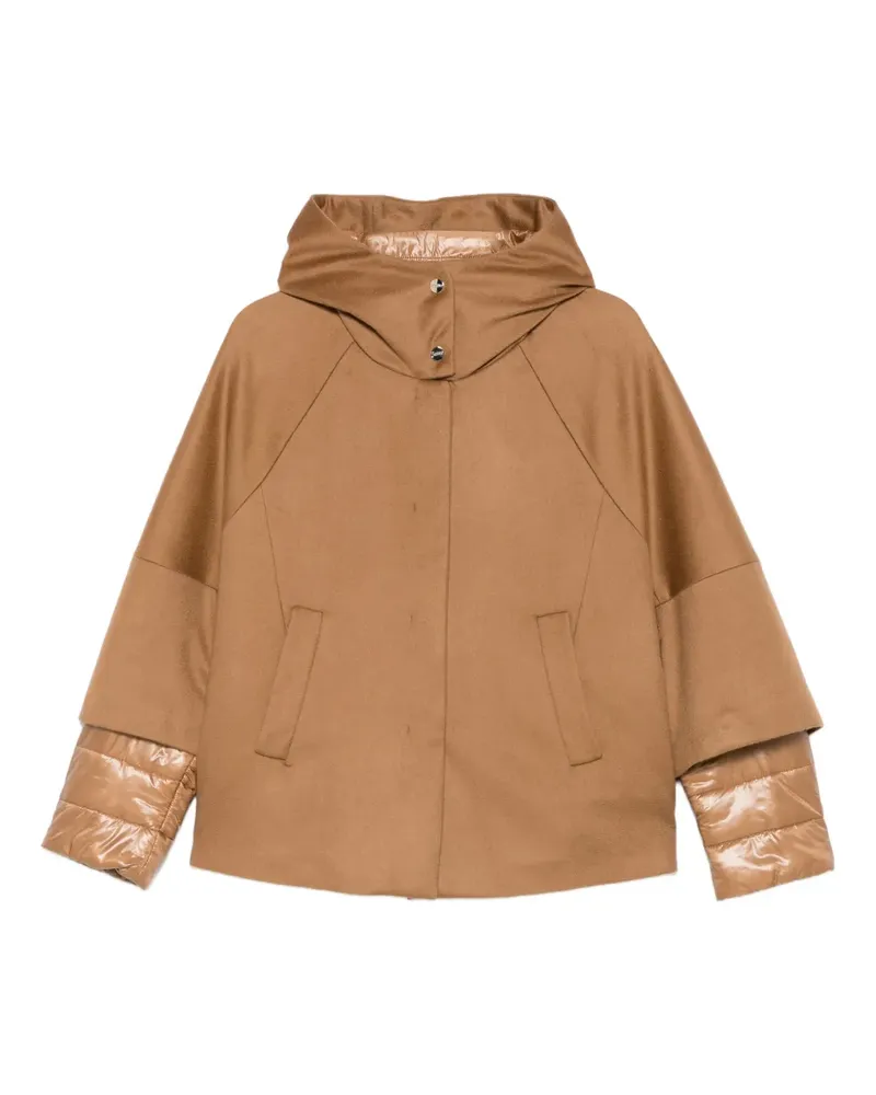 Herno Kapuzenjacke mit Einsätzen - Braun Braun