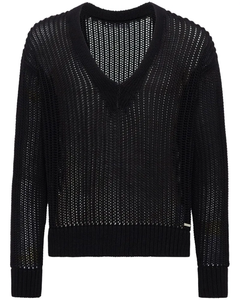 Dsquared2 Pullover mit V-Ausschnitt - Schwarz Schwarz