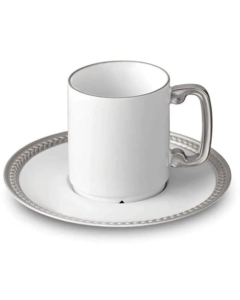 L’OBJET 6-teiliges Soie Tressée Espressotassen-Set - Weiß Weiß