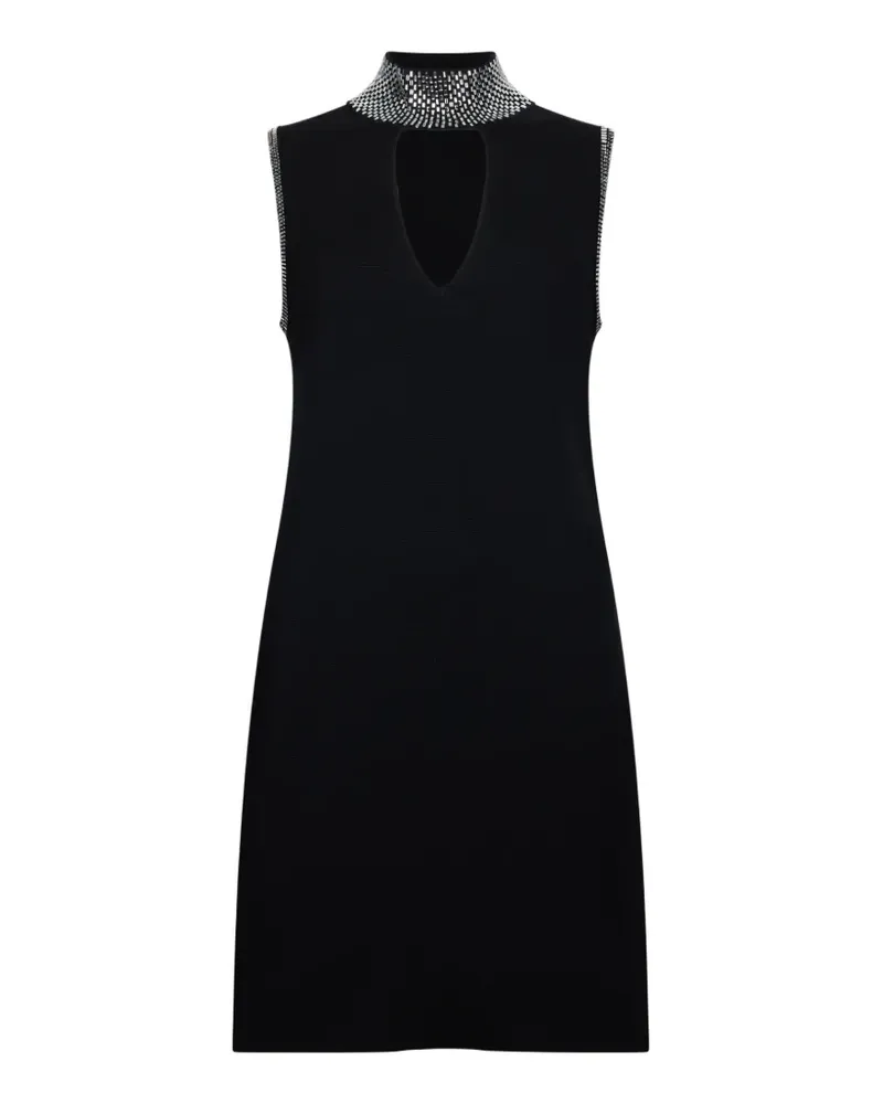 Liu Jo rhinestone-embellished cut-out knit mini dress - Schwarz Schwarz