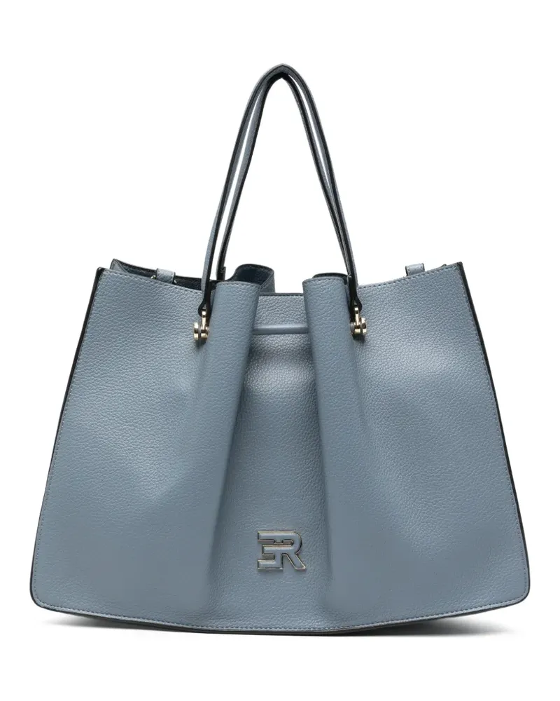 Ermanno Scervino Große Anora Tote Bag mit Logo-Schild - Blau Blau
