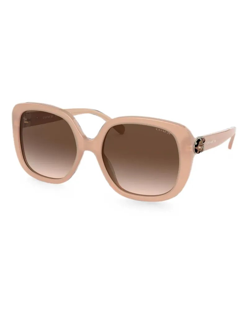 Coach Sonnenbrille mit eckigem Gestell - Nude Nude