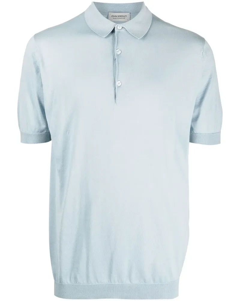 John Smedley Klassisches Poloshirt - Blau Blau