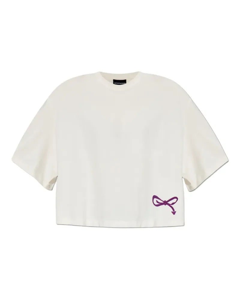 Emporio Armani logo-print oversized T-shirt - Weiß Weiß