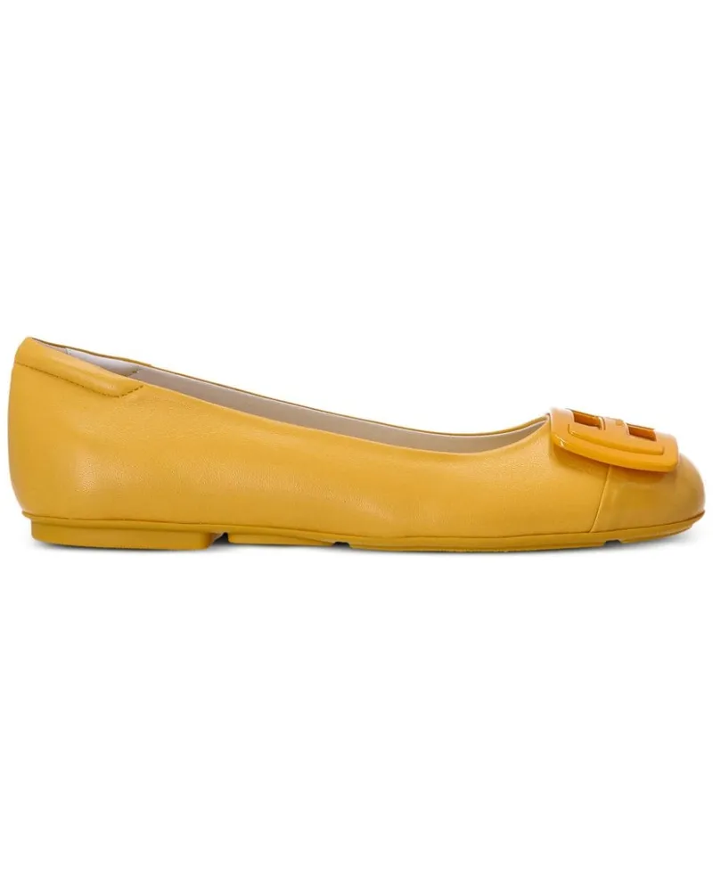 Hogan H661 Ballerinas aus Lackleder - Gelb Gelb