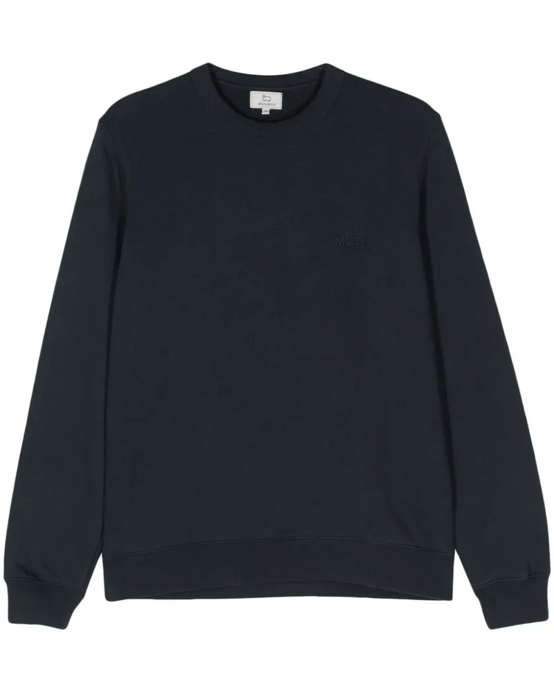 Woolrich Sweatshirt mit Logo-Stickerei - Blau Blau