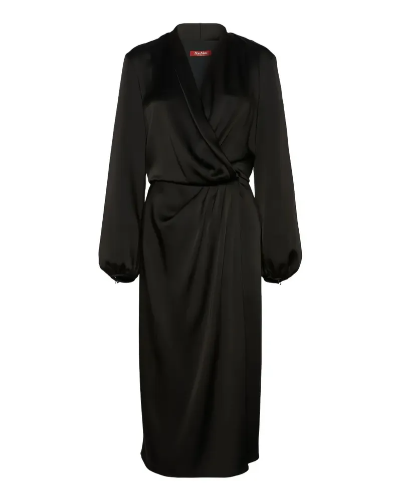 Max Mara Fließendes Midikleid aus Envers-Satin - Schwarz Schwarz