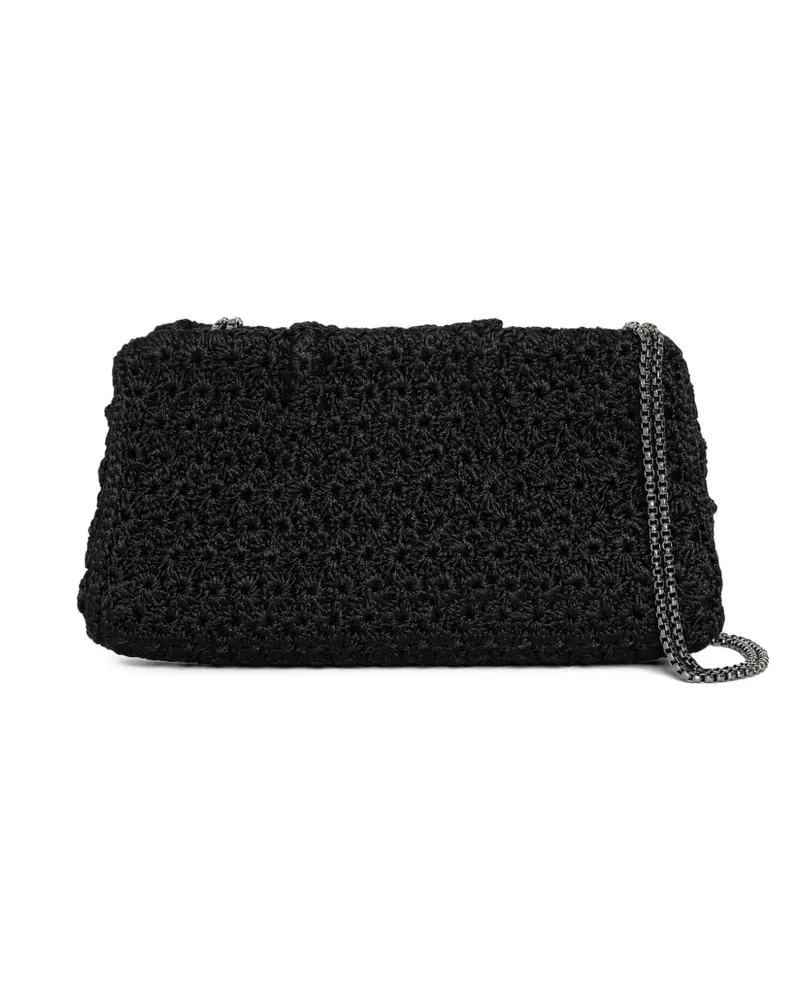 Sarah Chofakian Gehäkelte Clutch - Schwarz Schwarz