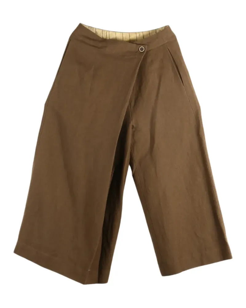 Uma Wang asymmetric wide-leg trousers - Braun Braun