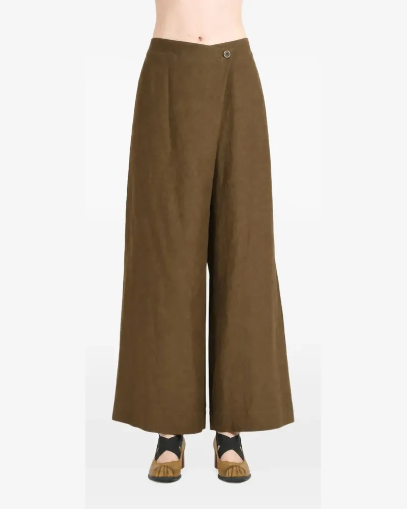 Uma Wang Asymmetrische Wide-Leg-Hose - Braun Braun