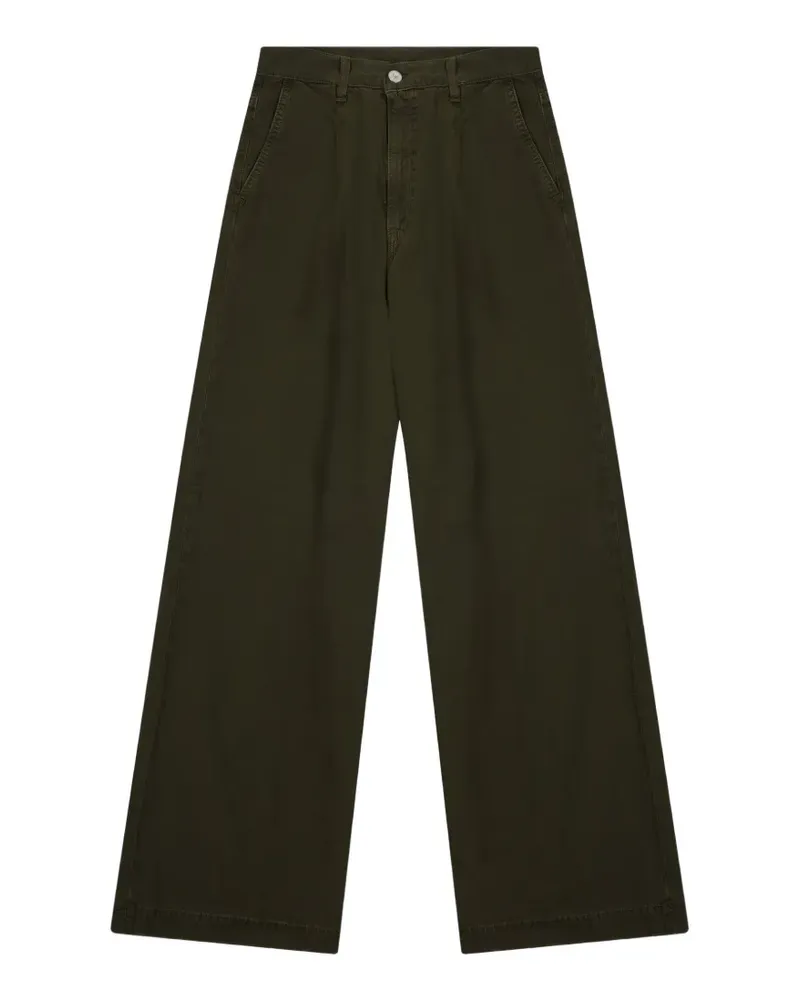 nine:inthe:morning pleated wide-leg trousers - Grün Grün