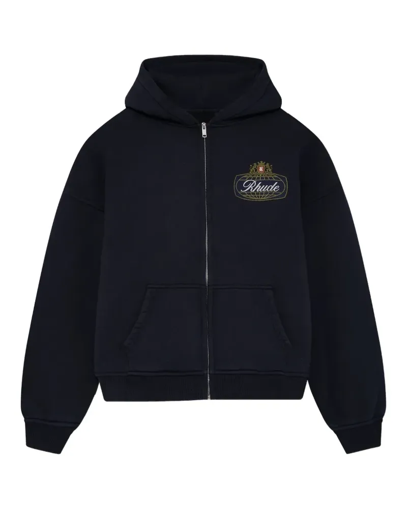 RHUDE Safari Crest zip-up hoodie - Schwarz Schwarz