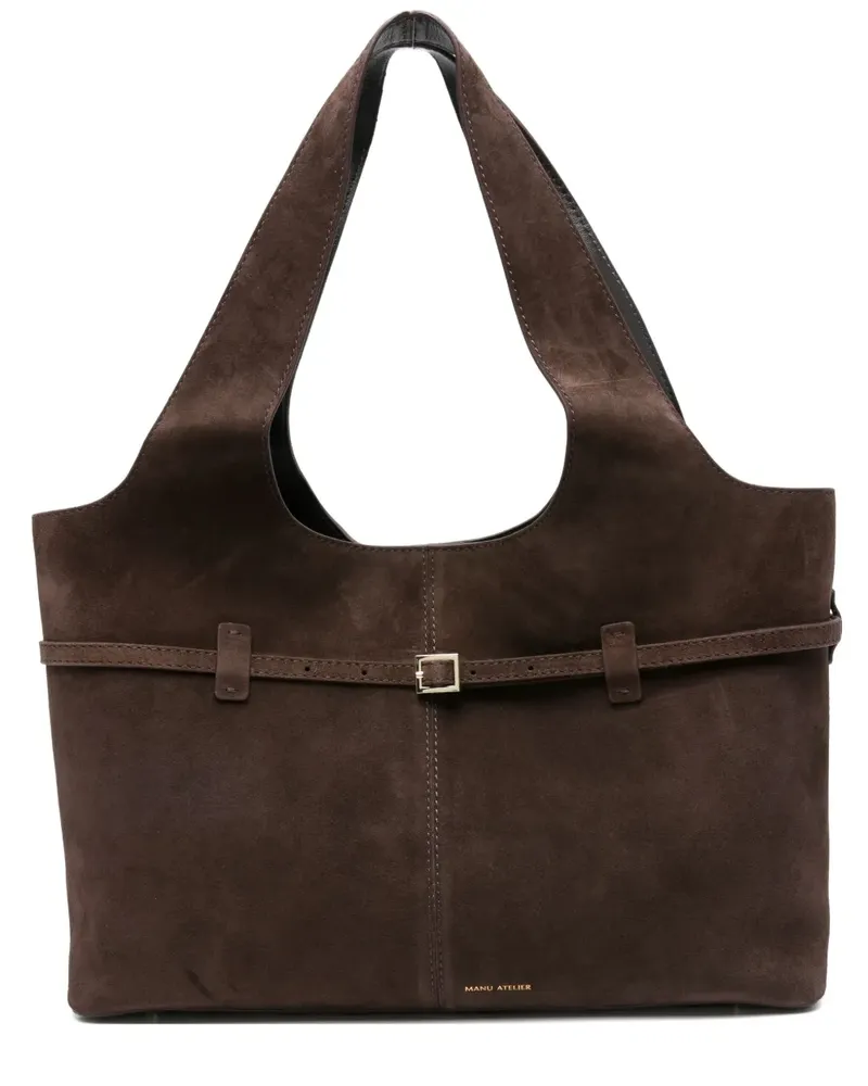 Manu Atelier Tote Bag mit Schnallendetail - Braun Braun