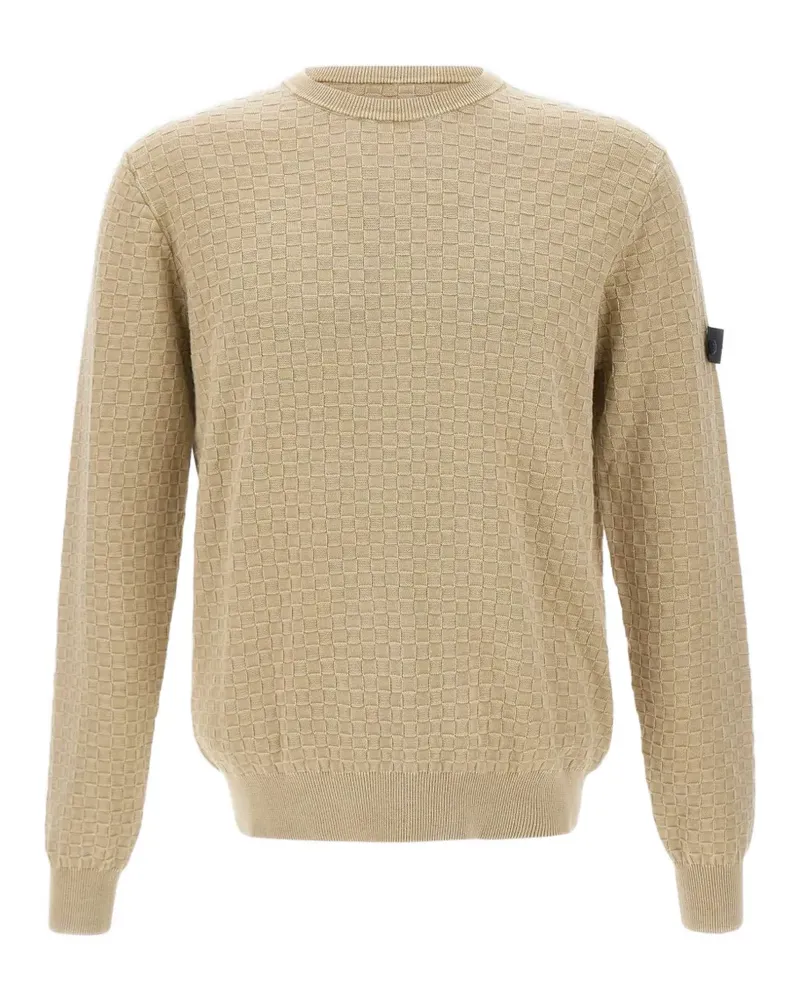 Peuterey Omnium checked weave sweater - Nude Nude