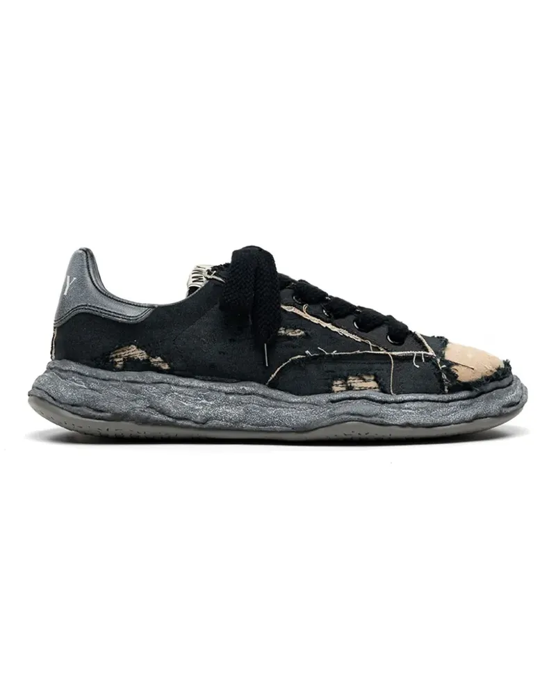 MIHARAYASUHIRO distressed-effect chunky-sole sneakers - Schwarz Schwarz