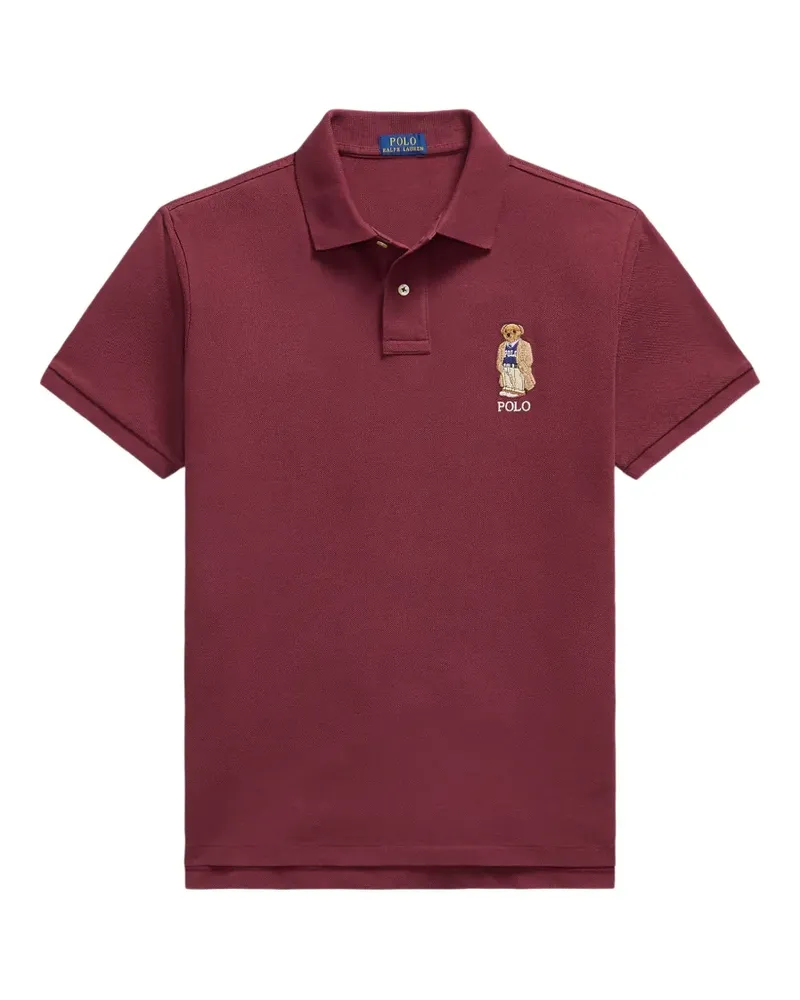 Ralph Lauren Poloshirt mit Teddy-Stickerei - Rot Rot