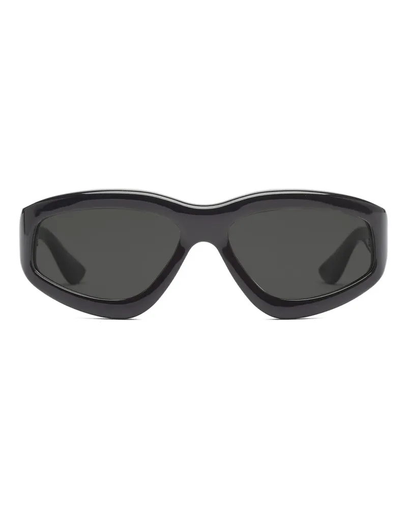 Port Tanger Irfan Sonnenbrille mit geometrischem Gestell - Schwarz Schwarz