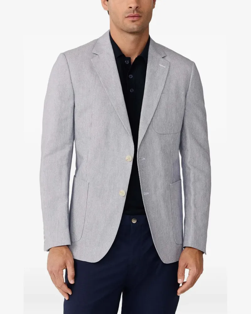 Hackett Ascot Sakko mit Ticking-Streifen - Blau Blau