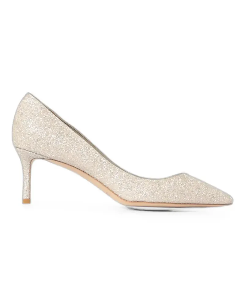 Jimmy Choo Romy glitter pumps - Nude Nude