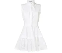 Kleid mit Blumenstickerei - Weiß