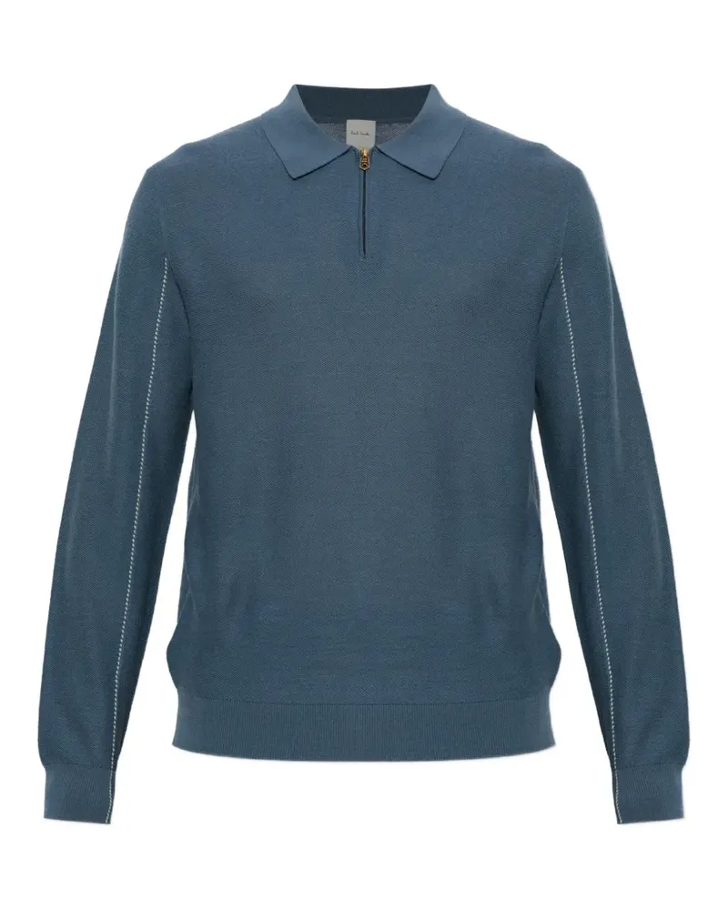 Paul Smith quarter-zip long-sleeve sweater - Blau Blau