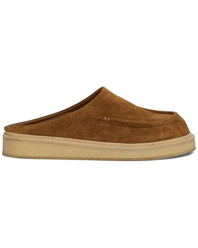 Marni Clogs aus Kalbswildleder - Braun Braun