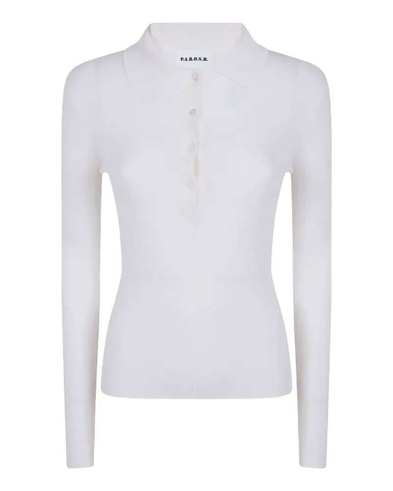 P.A.R.O.S.H. P.A.R.O H. Gerippter Pullover - Weiß Weiß